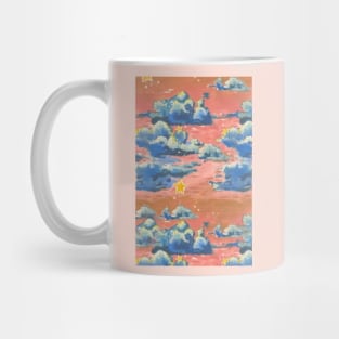 Pink Sky with Blue Clouds Mug